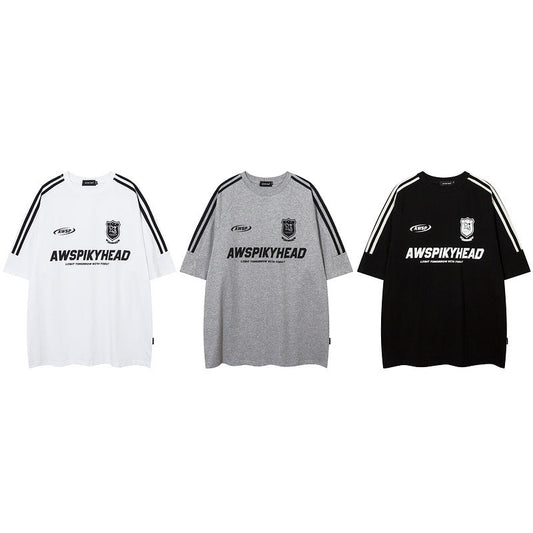 Men T-Shirt Sports Jersey round Neck Short Sleeve T-shirt