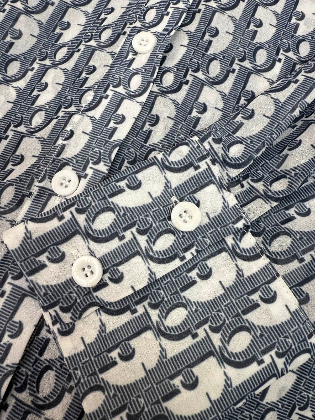 DIOR SHIRTS MONOCHROME PRINTED FABRIC 266699