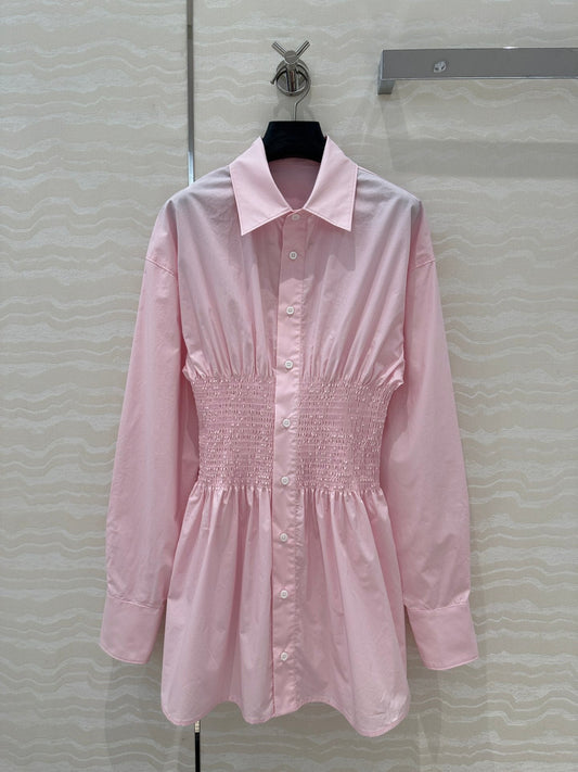 PRADA PREMIUM SHIRT DRESS WITH WAISTED DESIGN 276303