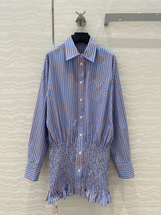PRADA PREMIUM SHIRT DRESS WITH HIP-HUGGING DESIGN 276305