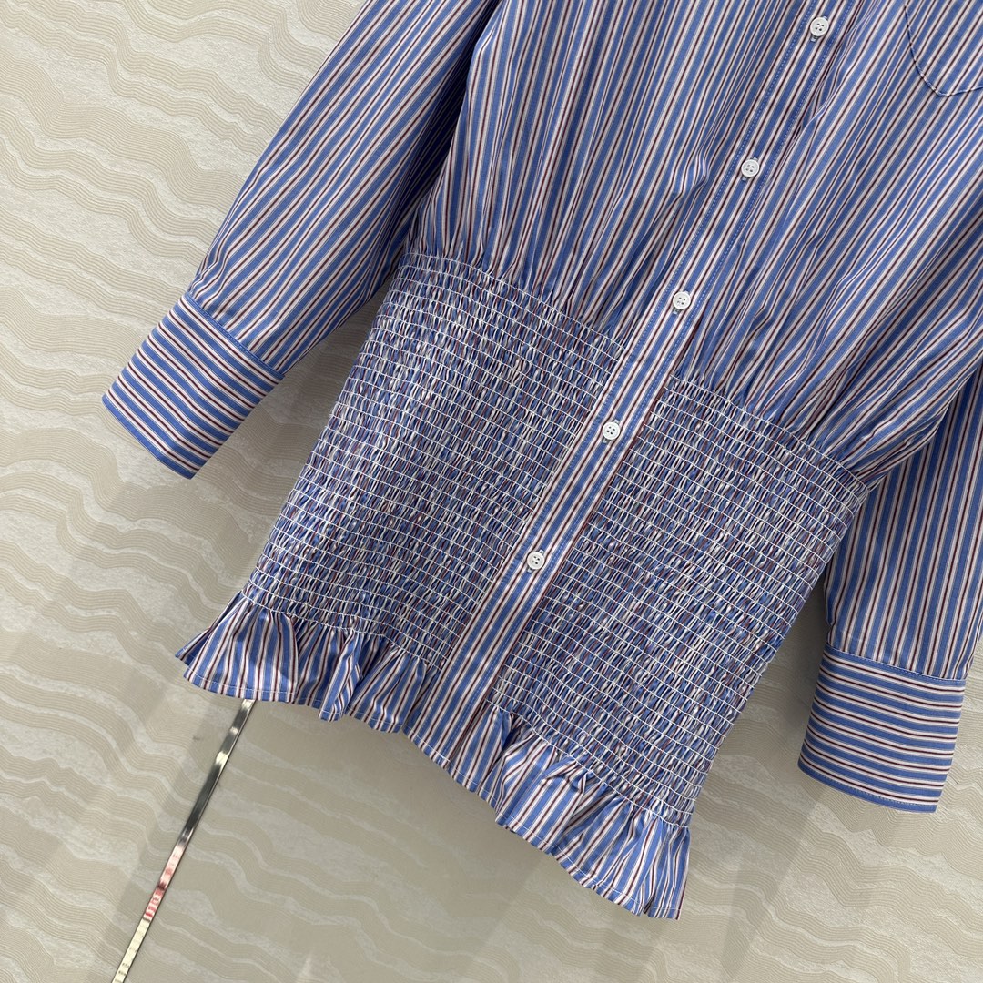 PRADA PREMIUM SHIRT DRESS WITH HIP-HUGGING DESIGN 276305