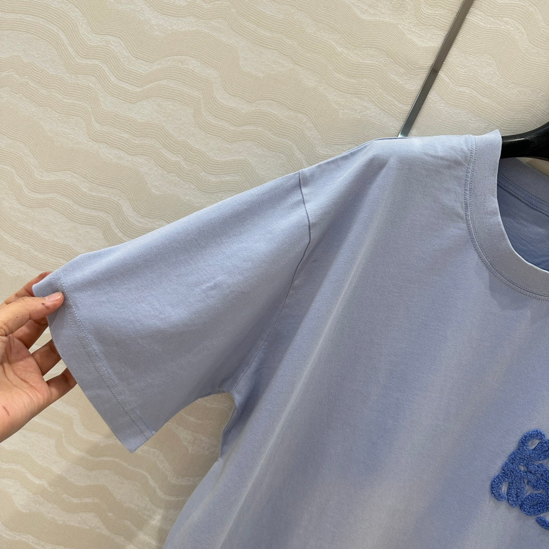 Loewe Short Sleeved T-shirt Blue Cotton
