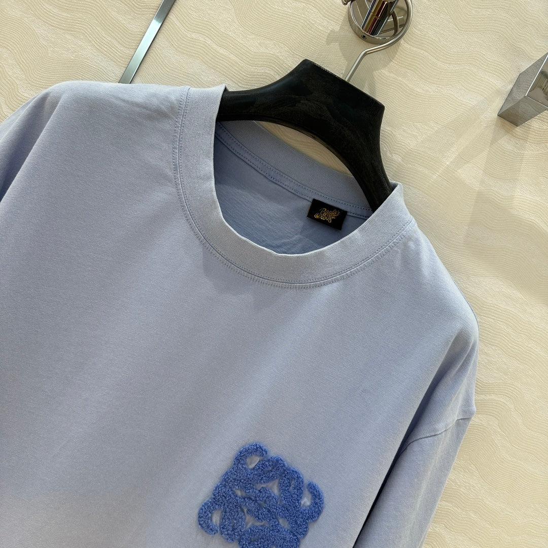Loewe Short Sleeved T-shirt Blue Cotton
