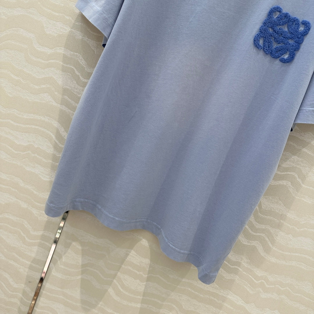 Loewe Short Sleeved T-shirt Blue Cotton