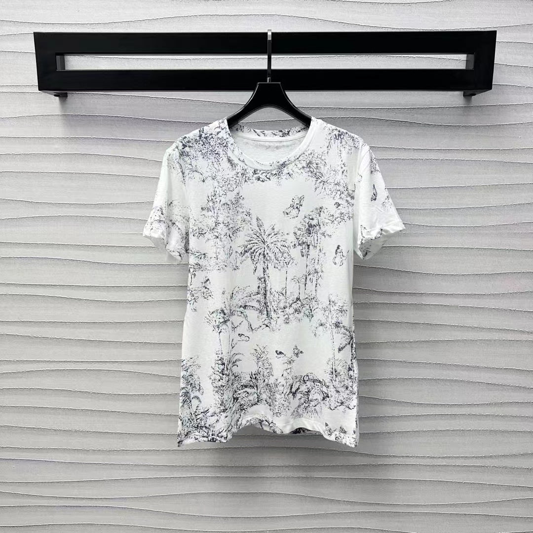 CD T-Shirt White Cotton Style 1