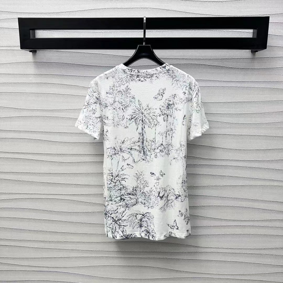 CD T-Shirt White Cotton Style 1