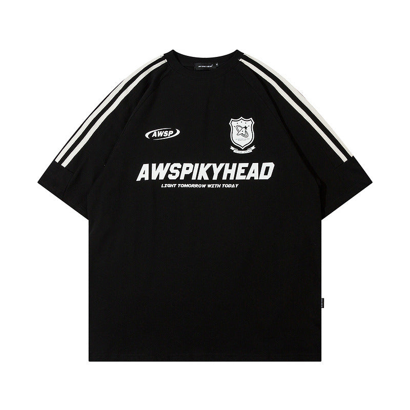 Men T-Shirt Sports Jersey round Neck Short Sleeve T-shirt