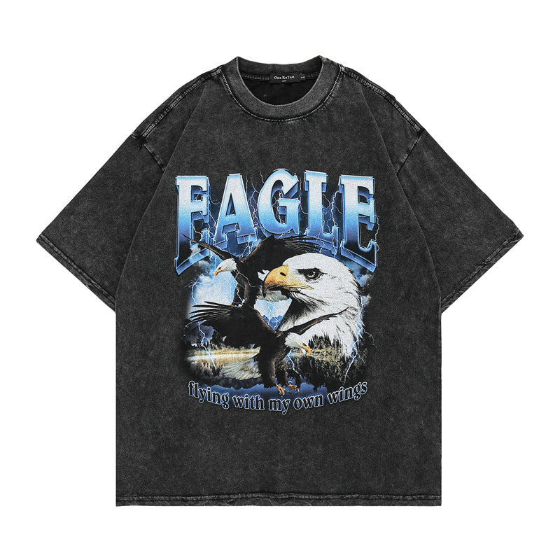 Men's T-Shirt Printed Short-Sleeved T-shirt Men's and Women's Casual Loose