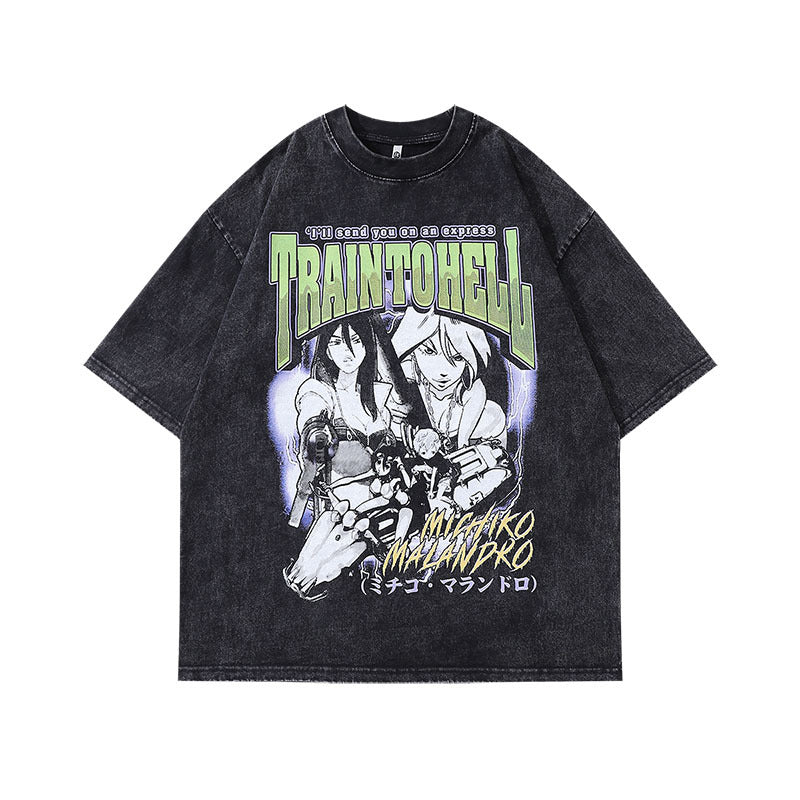 Men's T-Shirt Short-Sleeved T-shirt Men's and Women's Retro