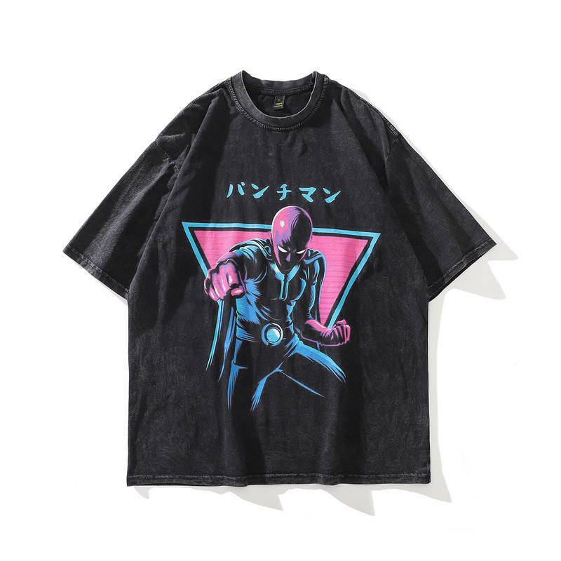 Men's T-Shirt Printed Short-Sleeved T-shirt Men's and Women's Loose