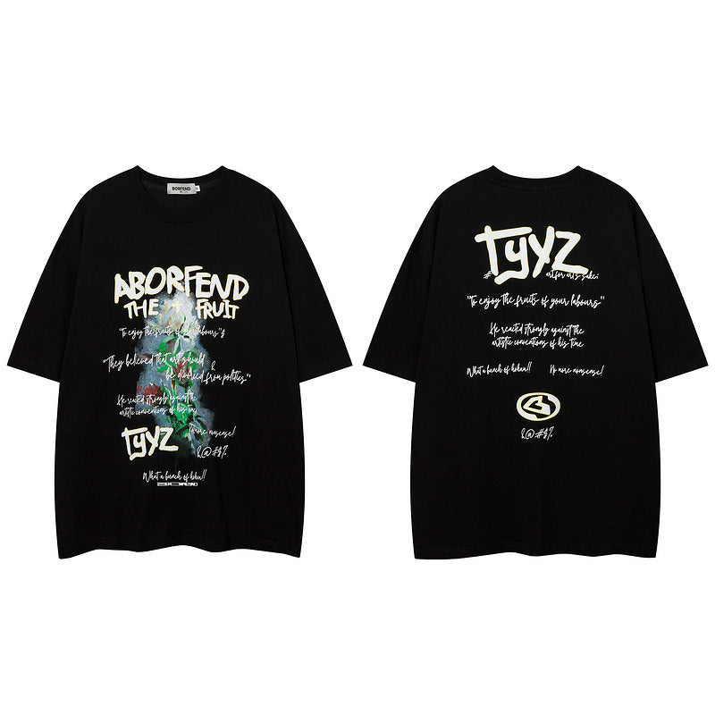 Men's T-Shirt Printed T-shirt Men's and Women's Short Sleeve
