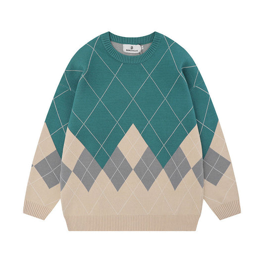 Women Sweater Retro College Style Soft Knit