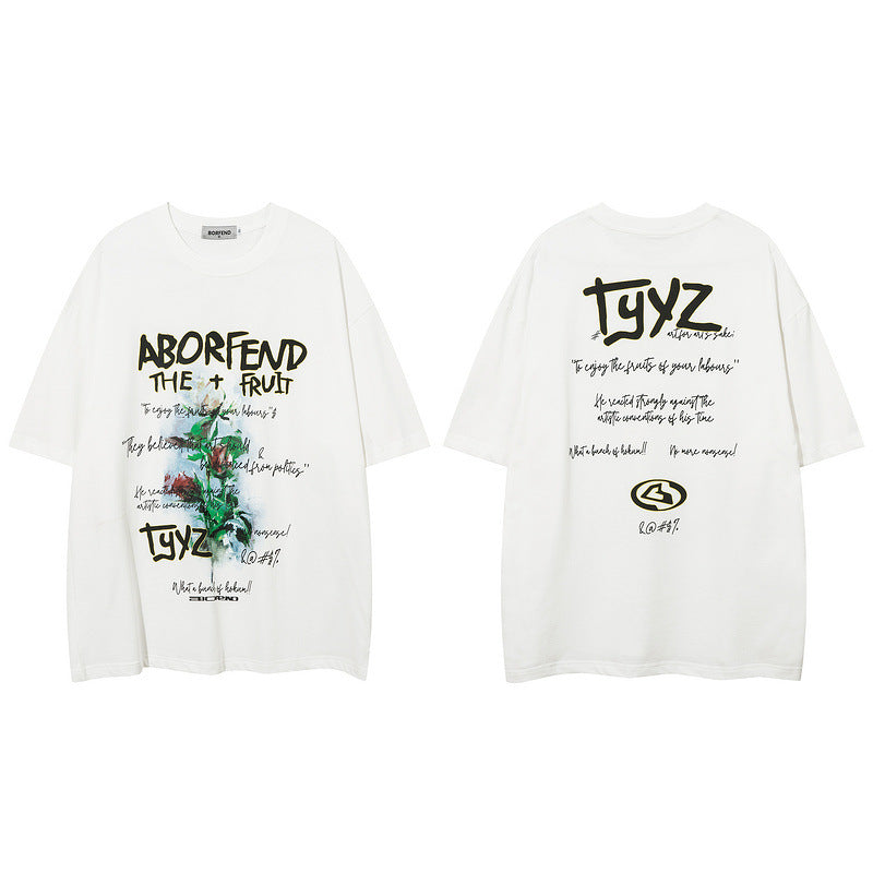 Men's T-Shirt Printed T-shirt Men's and Women's Short Sleeve