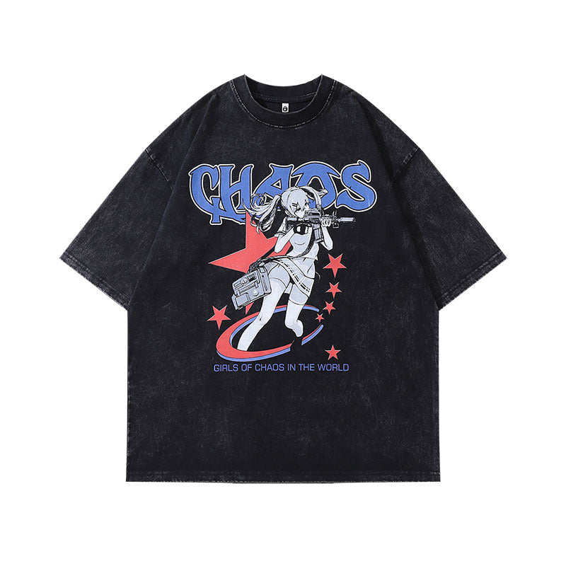 Men's T-Shirt Short-Sleeved T-shirt Men's and Women's Retro