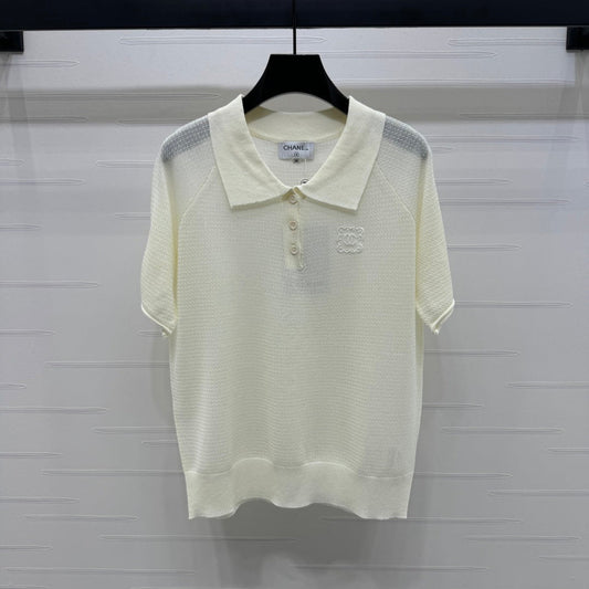 CHANEL POLO SHIRT WHITE 274896