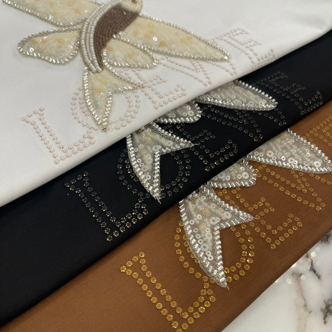 Loewe 25 Three-dimensional Beaded T-shirt Cotton