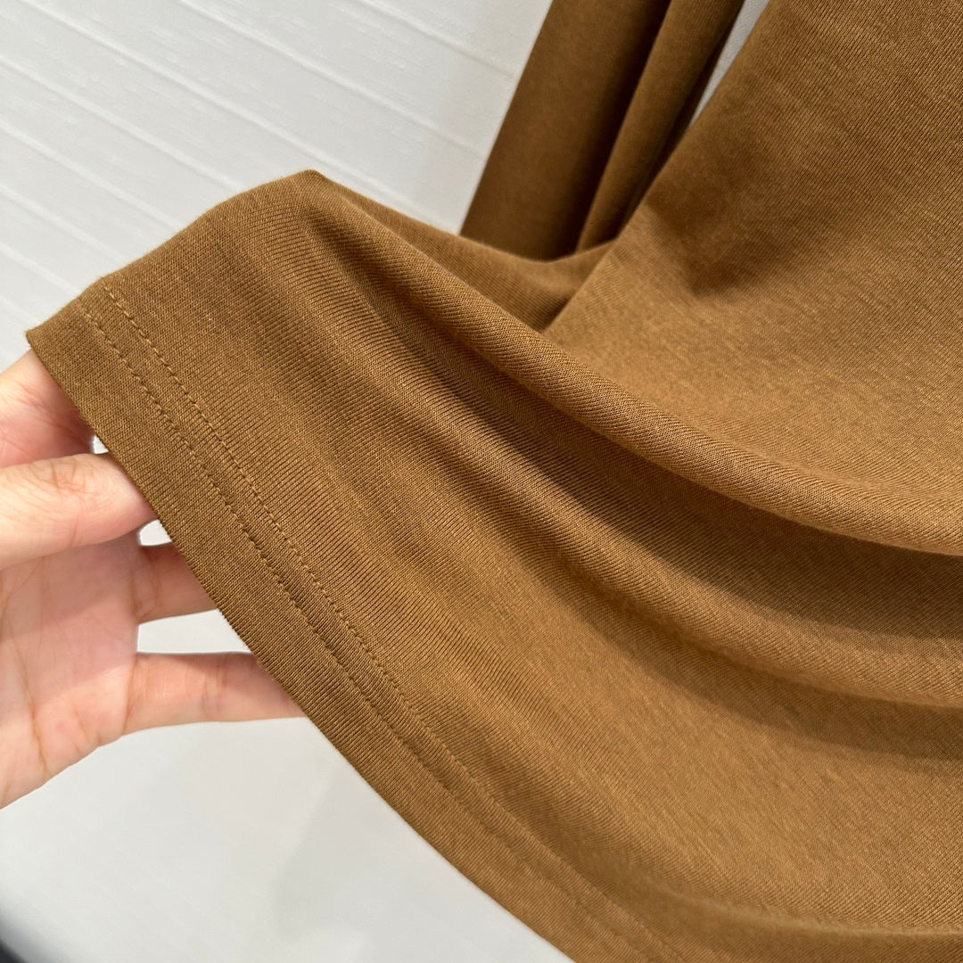 Loewe Long-sleeve T-shirt Olive Brown Lyocell