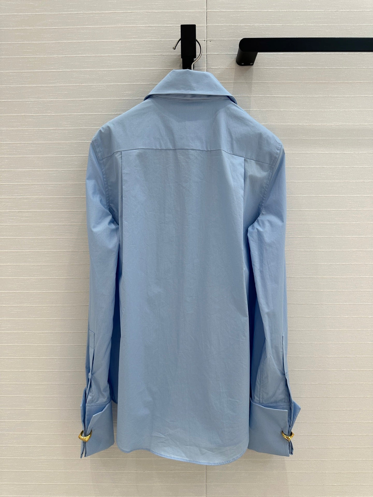 Loewe 25 Pleated Flower Knot Shirt Blue Cotton