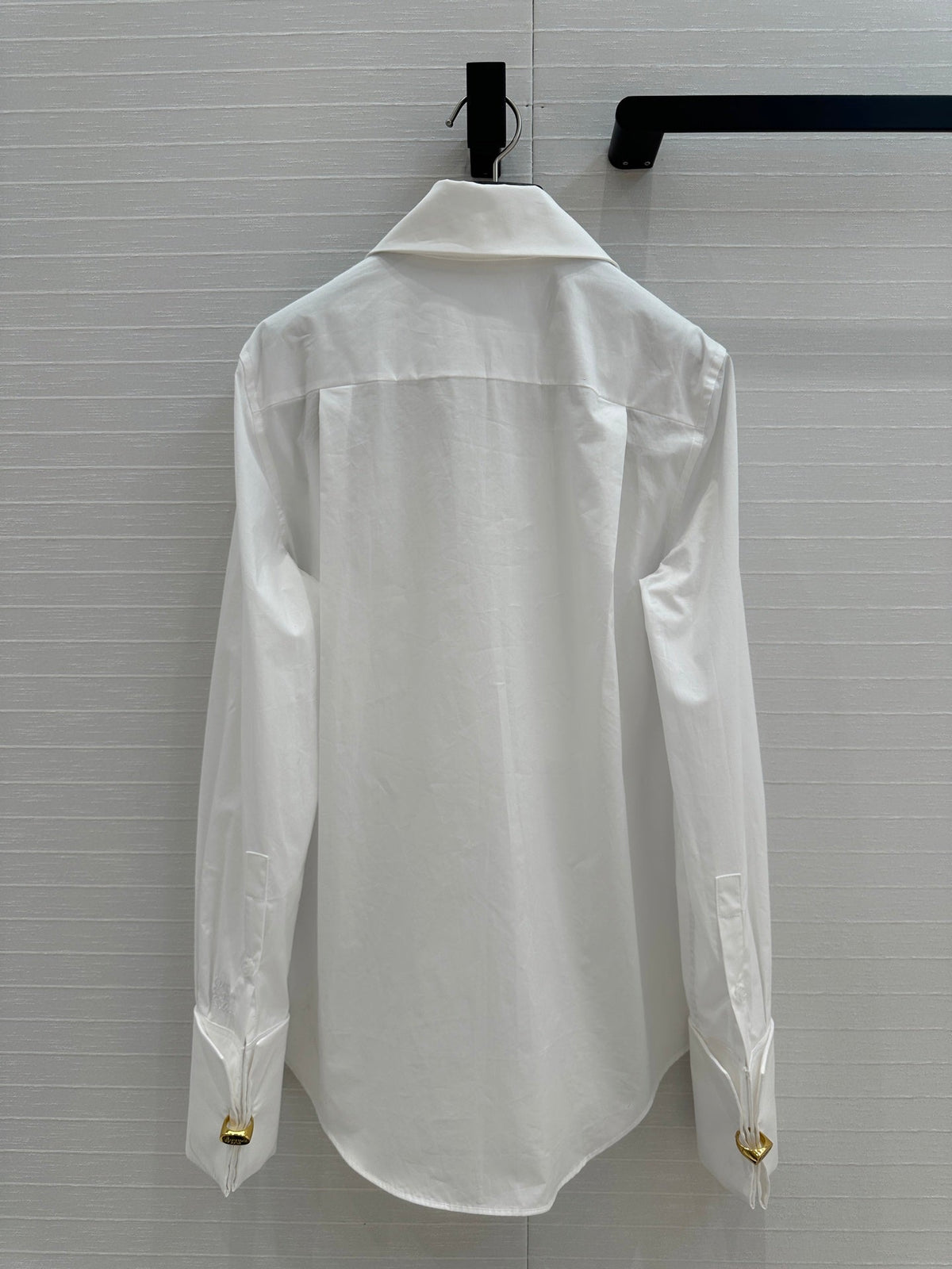 Loewe 25 Pleated Flower Knot Shirt White Cotton