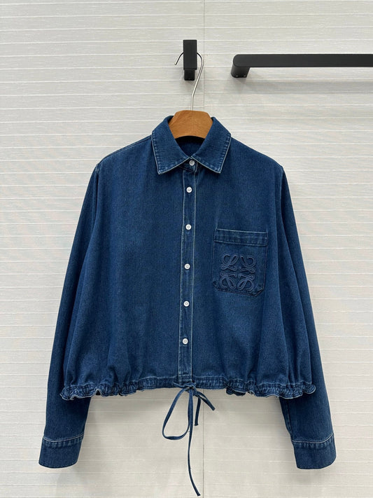 Loewe Shirt Jacket Blue Cotton