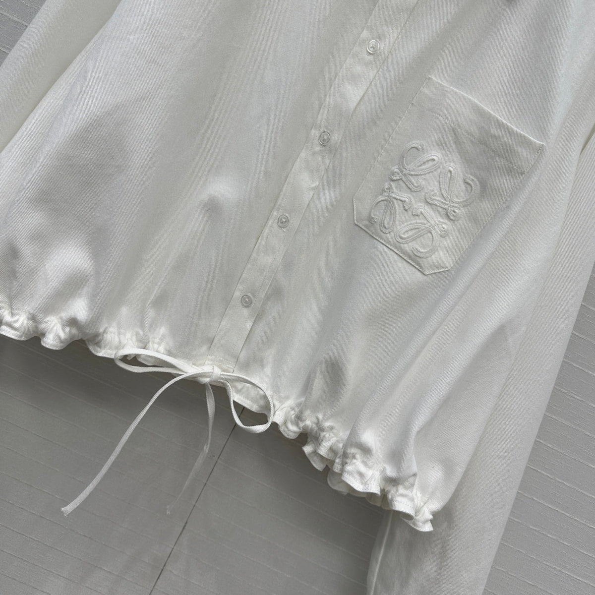 Loewe Shirt Jacket White Cotton