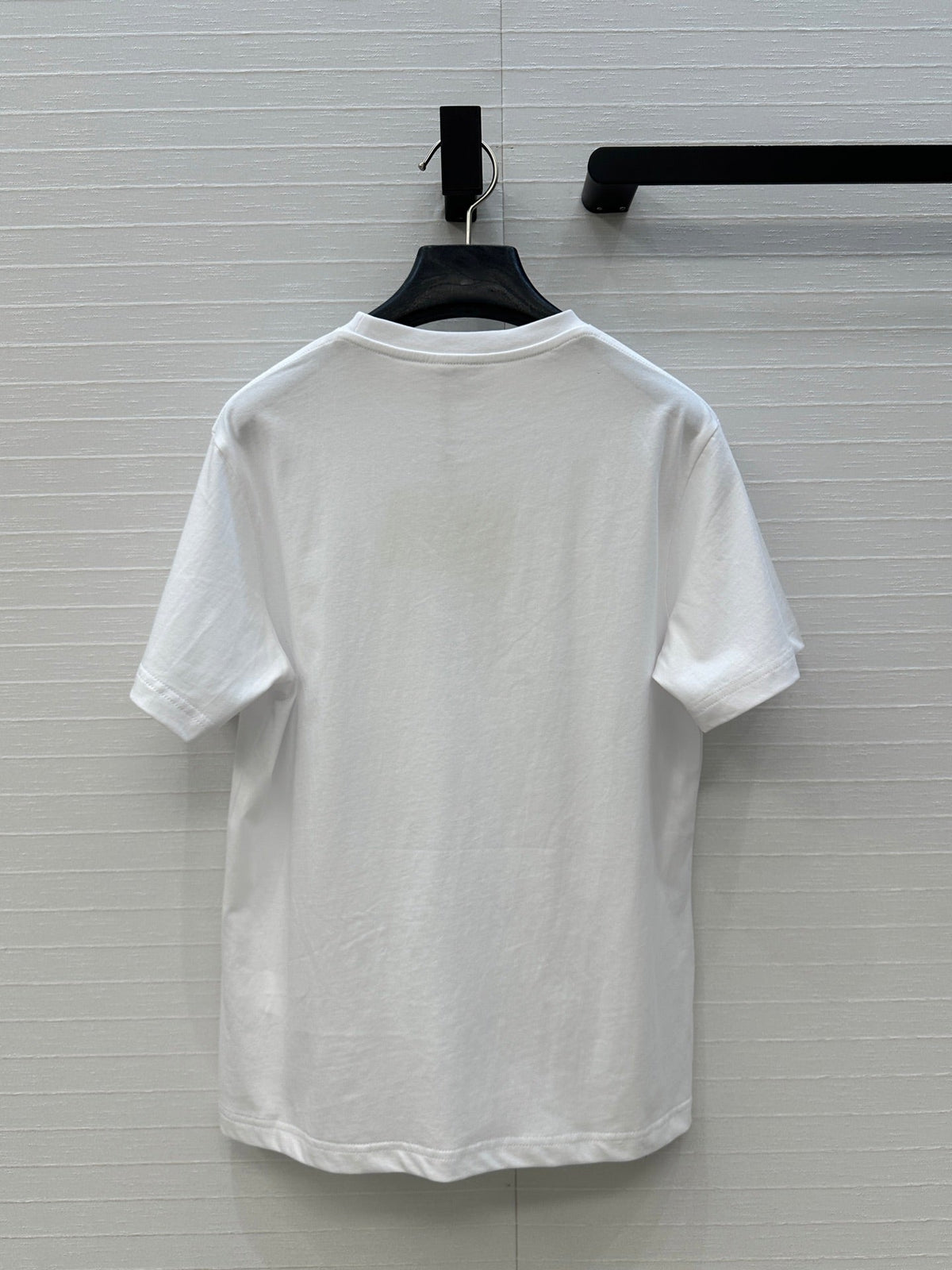 LOEWE WHITE EMBROIDERED LOGO T-SHIRT