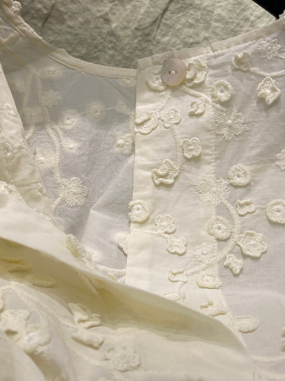ROUND NECK EMBROIDERED SHIRT 25S IN COTTON 266154