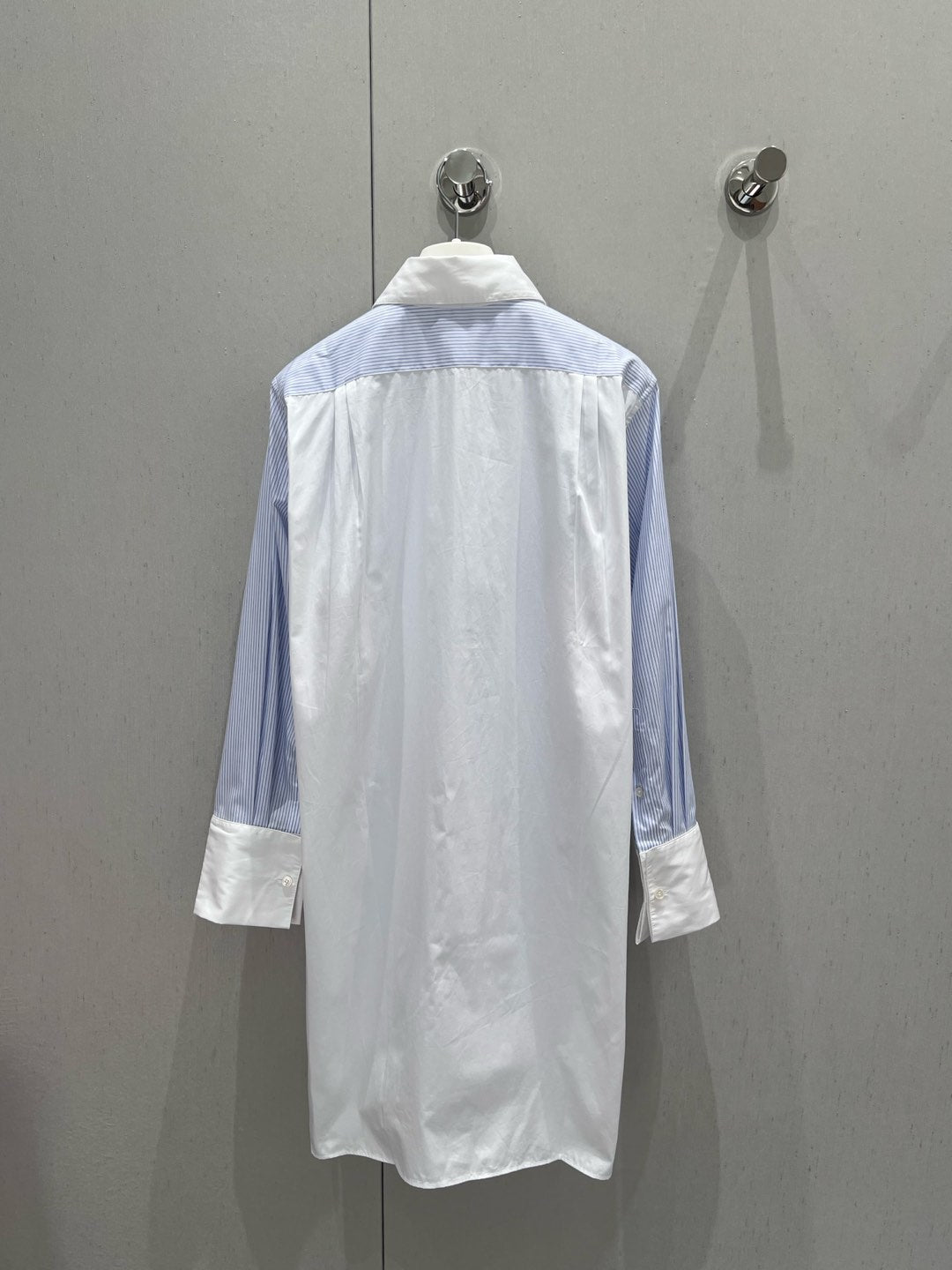 Loewe 25 Striped Long Loose Shirt Blue White Cotton