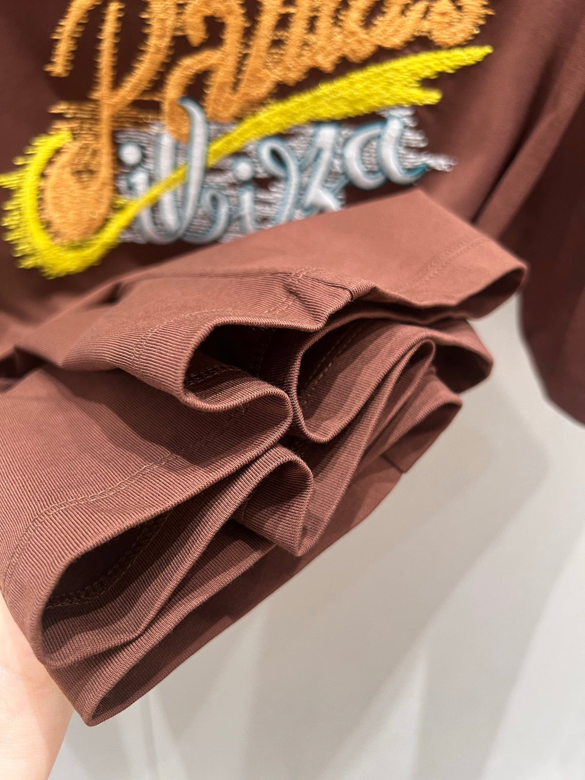 Loewe 25 Round Neck Short-sleeved T-shirt Brown Polyester Fiber 218147