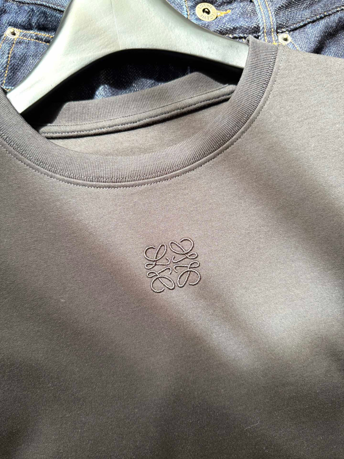 Loewe Slit T-shirt Brown Chocolate Cotton