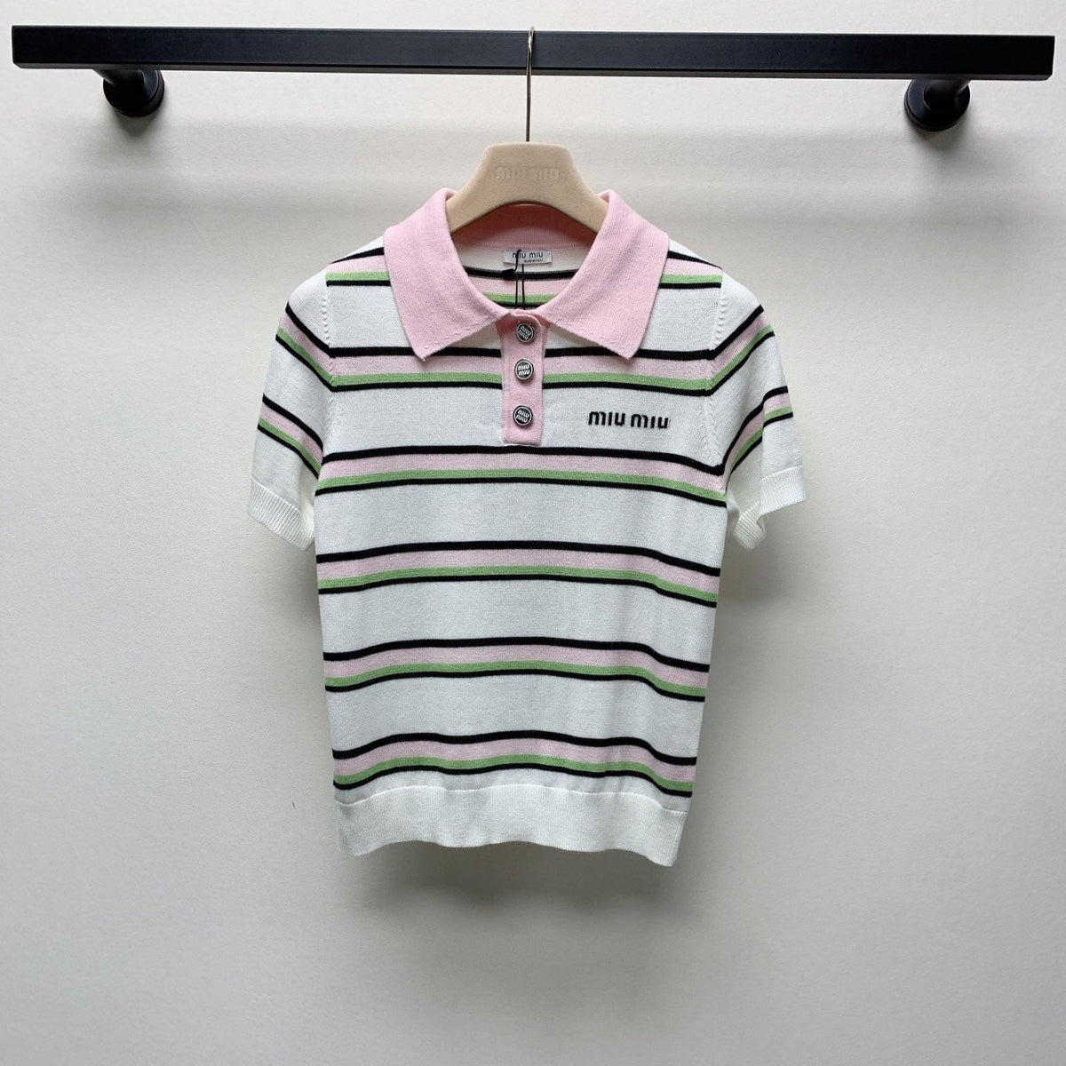 MIUMIU KNIT POLO SHIRT 268104