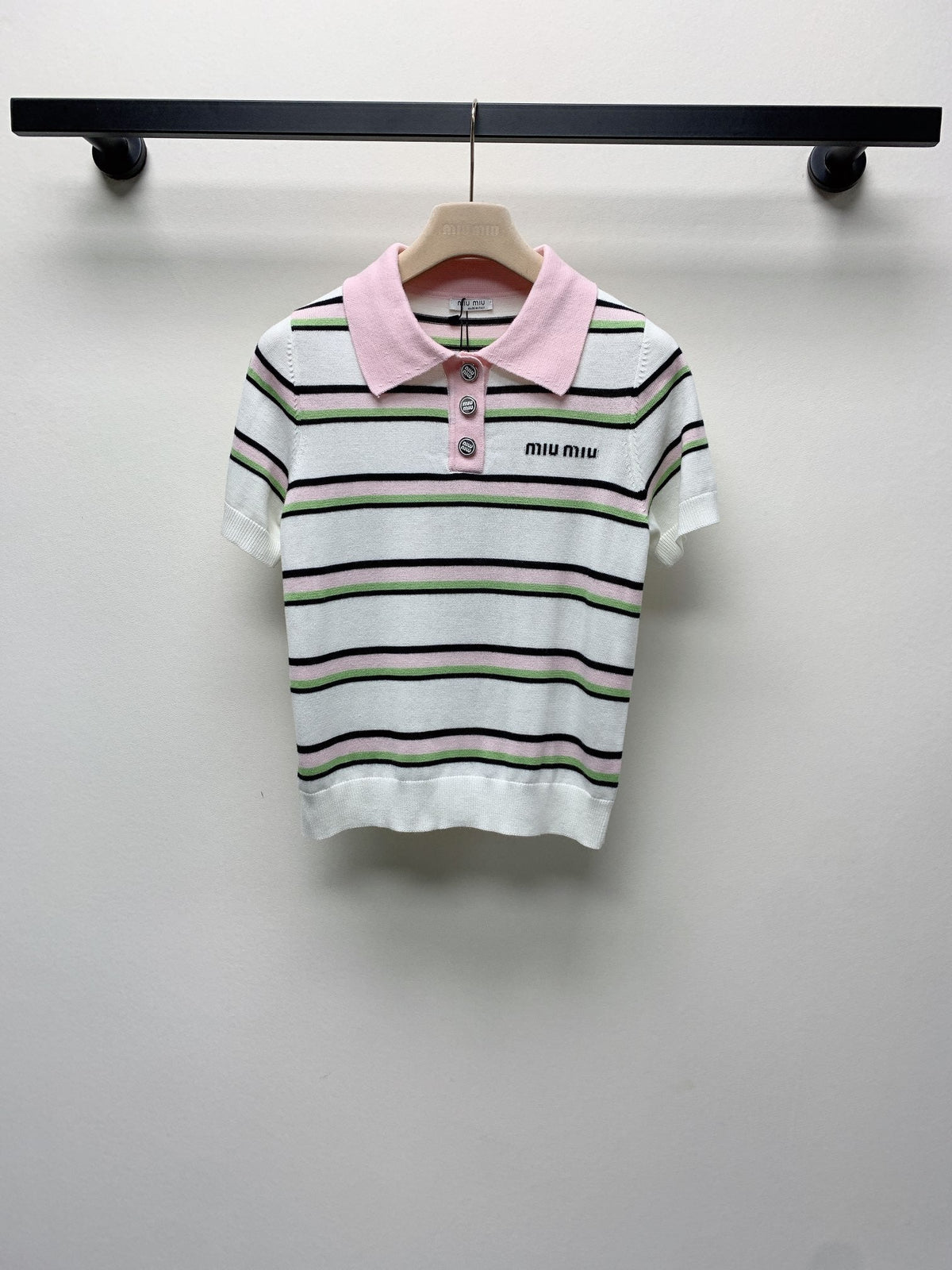 MIUMIU KNIT POLO SHIRT 268104