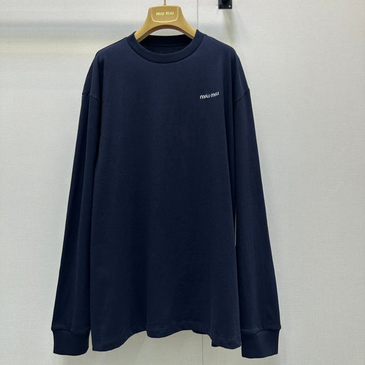 MIUMIU LONG-SLEEVE CREW NECK T-SHIRT STYLE 58