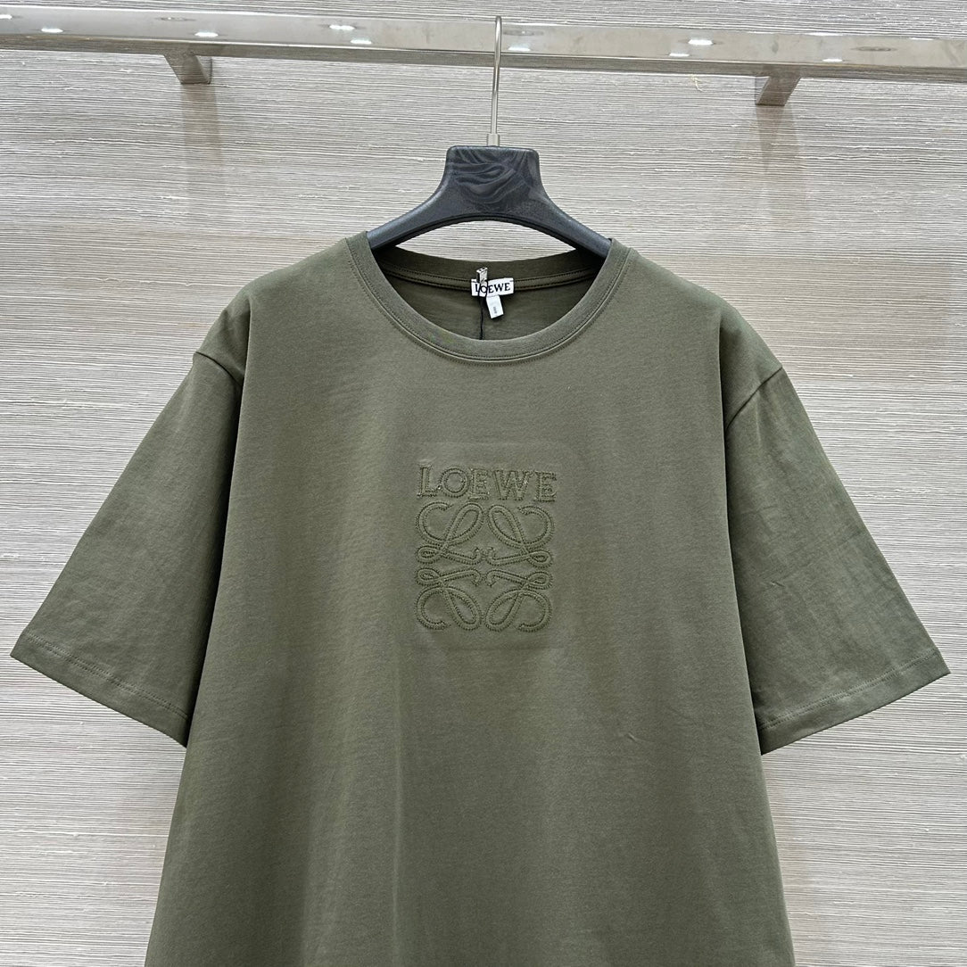 Loewe 25 Relaxed Fit T-shirt Khaki Green Cotton