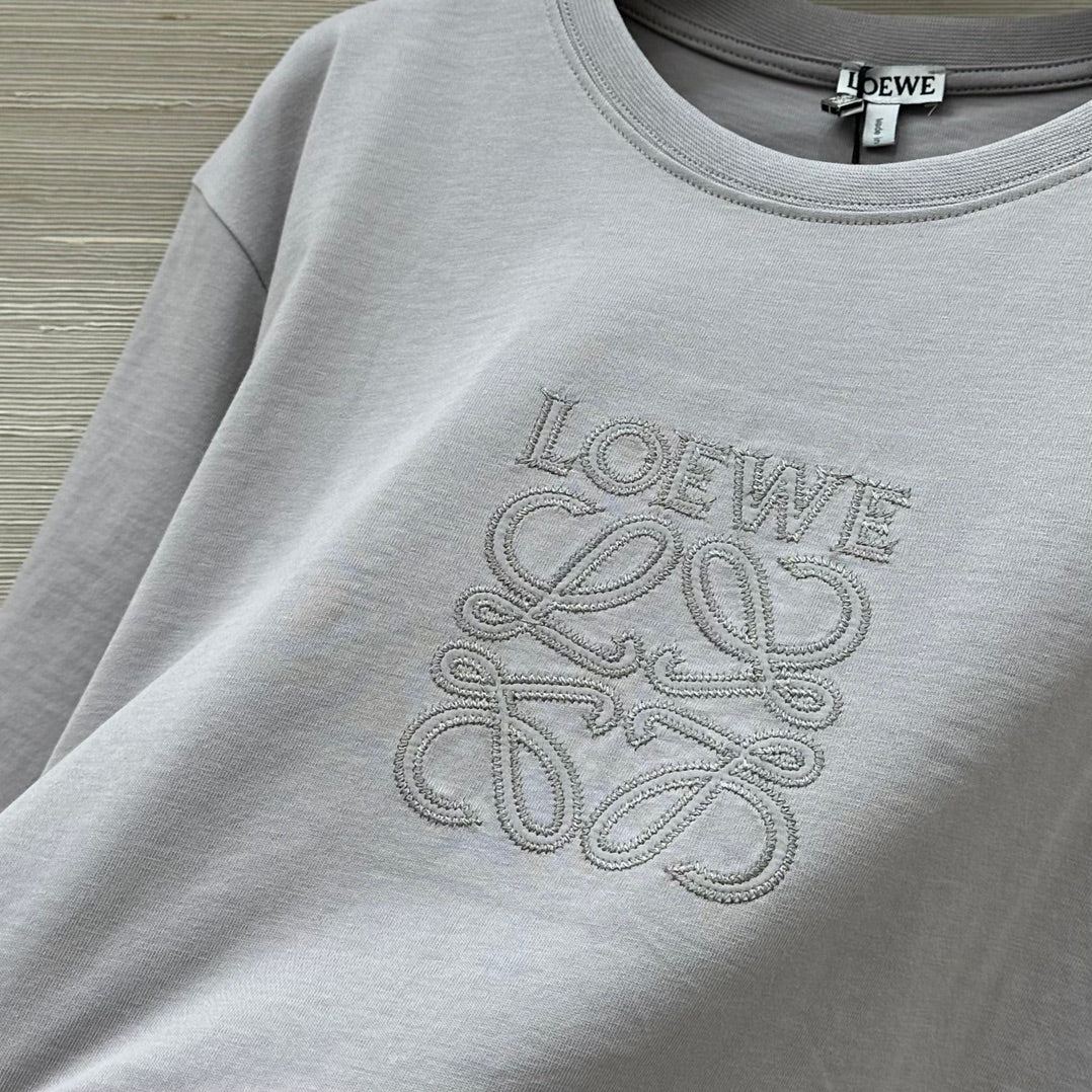 Loewe 25 Relaxed Fit T-shirt Light Grey Cotton