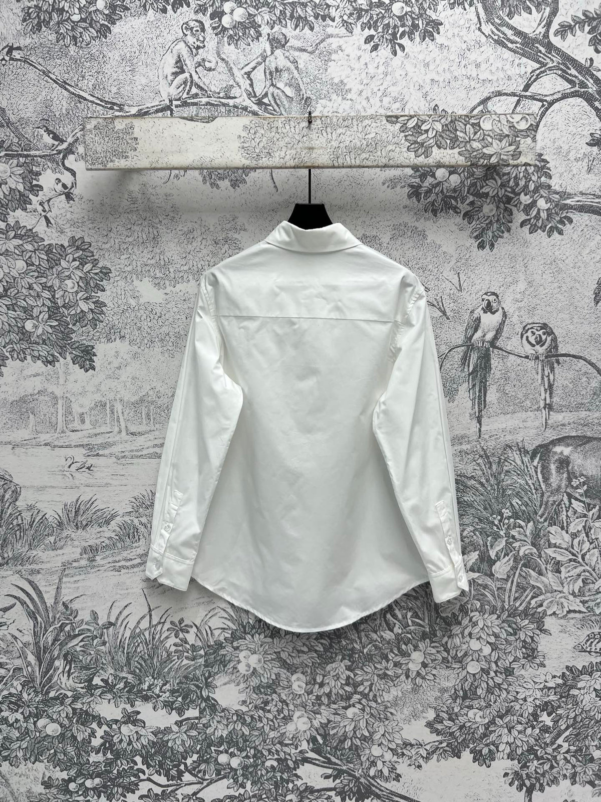 Loewe Logo Embroidered Shirt White Cotton