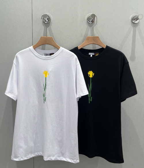 Loewe 25 Floral Round Neck Short-sleeved T-shirt Cotton